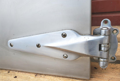 RARE VINTAGE INDUSTRIAL DESIGN STEAMPUNK ARCHITECTURE FREEZER DOOR FREESHIPPING