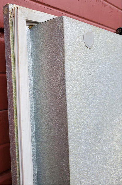 RARE VINTAGE INDUSTRIAL DESIGN STEAMPUNK ARCHITECTURE FREEZER DOOR FREESHIPPING