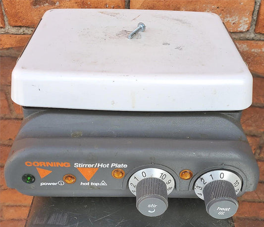 CORNING PC-420 HOTPLATE & MAGNETIC STIRRER 10”x10” 120 VAC FREE SHIP WATCH VIDEO