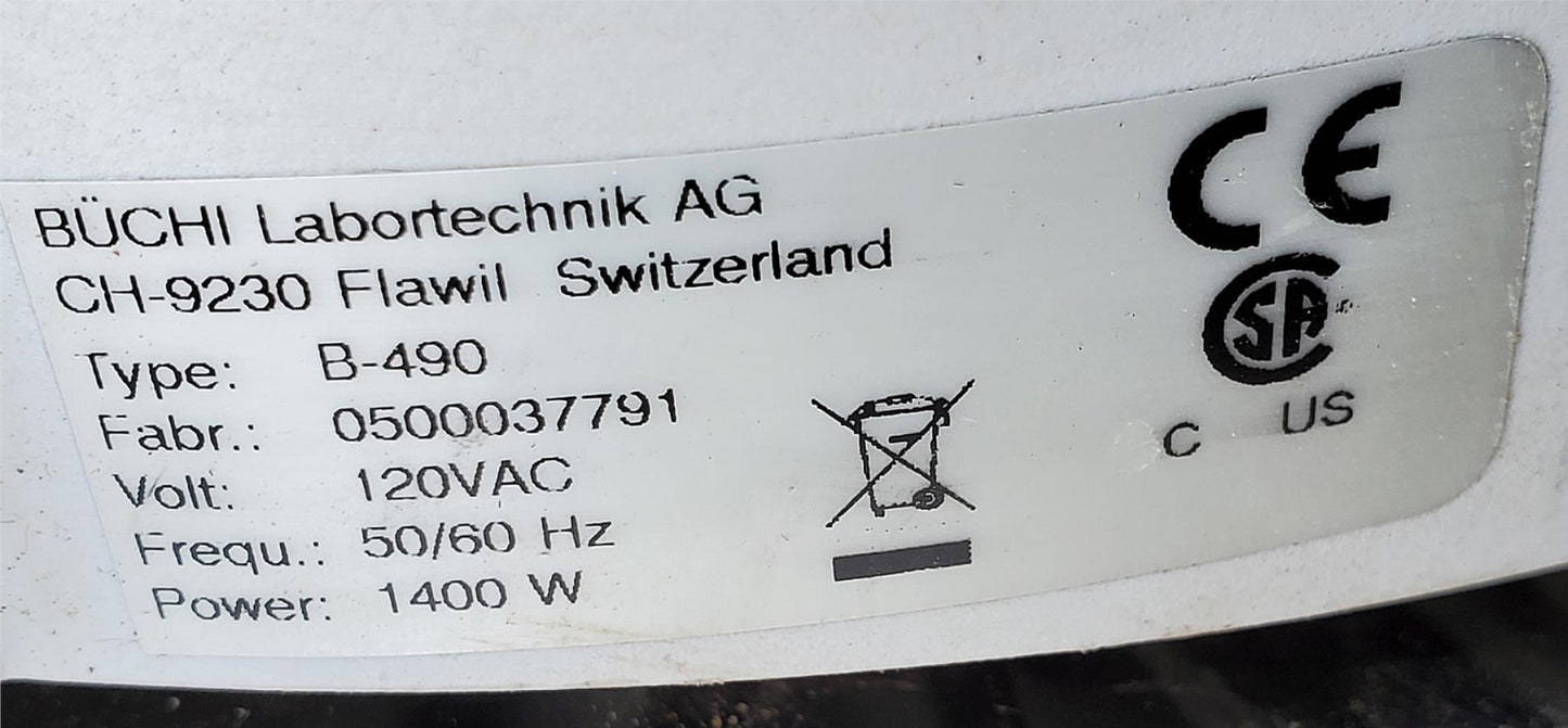 BUCHI B-490 Rotovapor Water OilHeating Bath Rotary Evaporator WATCH VIDEO FREESH