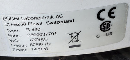 BUCHI B-490 Rotovapor Water OilHeating Bath Rotary Evaporator WATCH VIDEO FREESH