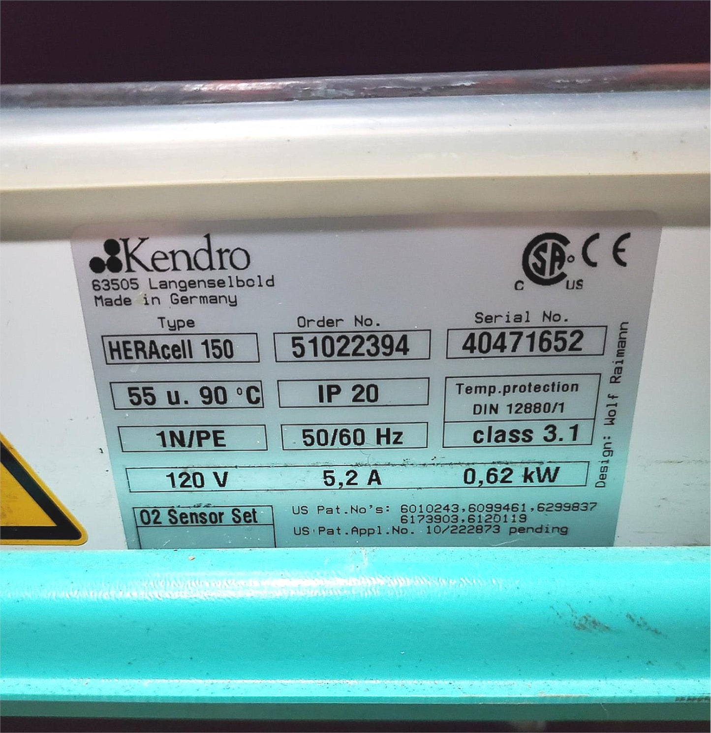 HERA CELL 240 CO2 INCUBATOR by HERAEUS with COPPER TRAYS on Wheels Cart