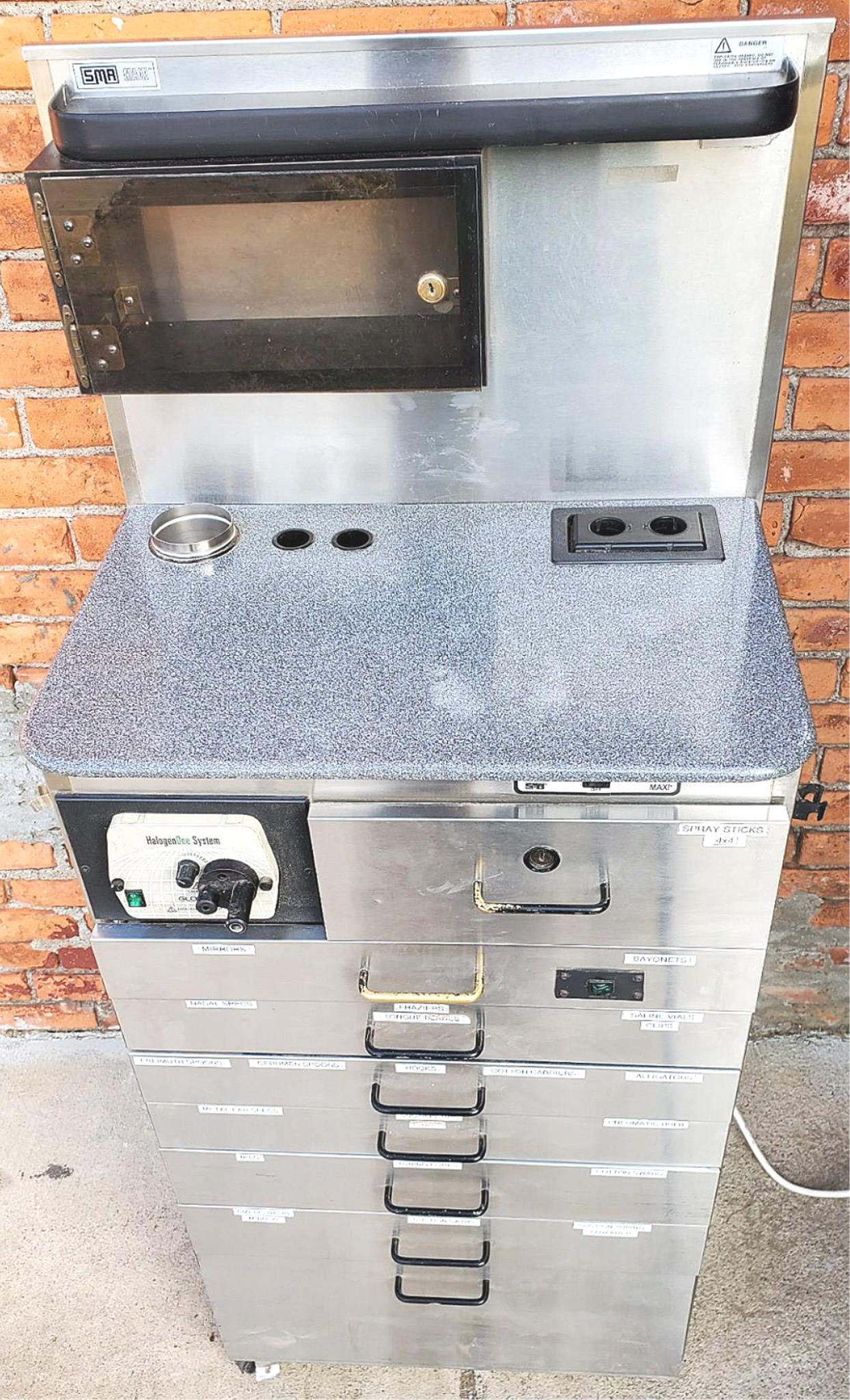 SMR S166001D MEDICAL TREATMENT CABINET GAST ROA-P135-AA ROA-V136-AA WATCH VIDEO