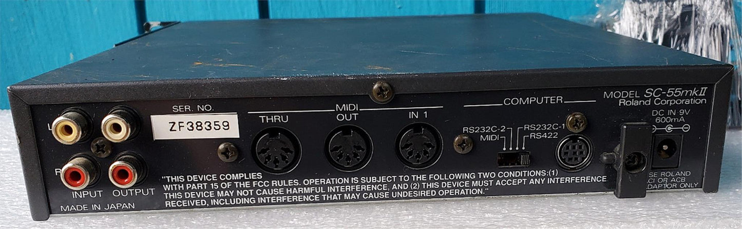 ROLAND MIDI SOUND GENERATOR SC-55mkII ORIGINAL POWER SUPPLY MOUNT RACK FREE SHIP