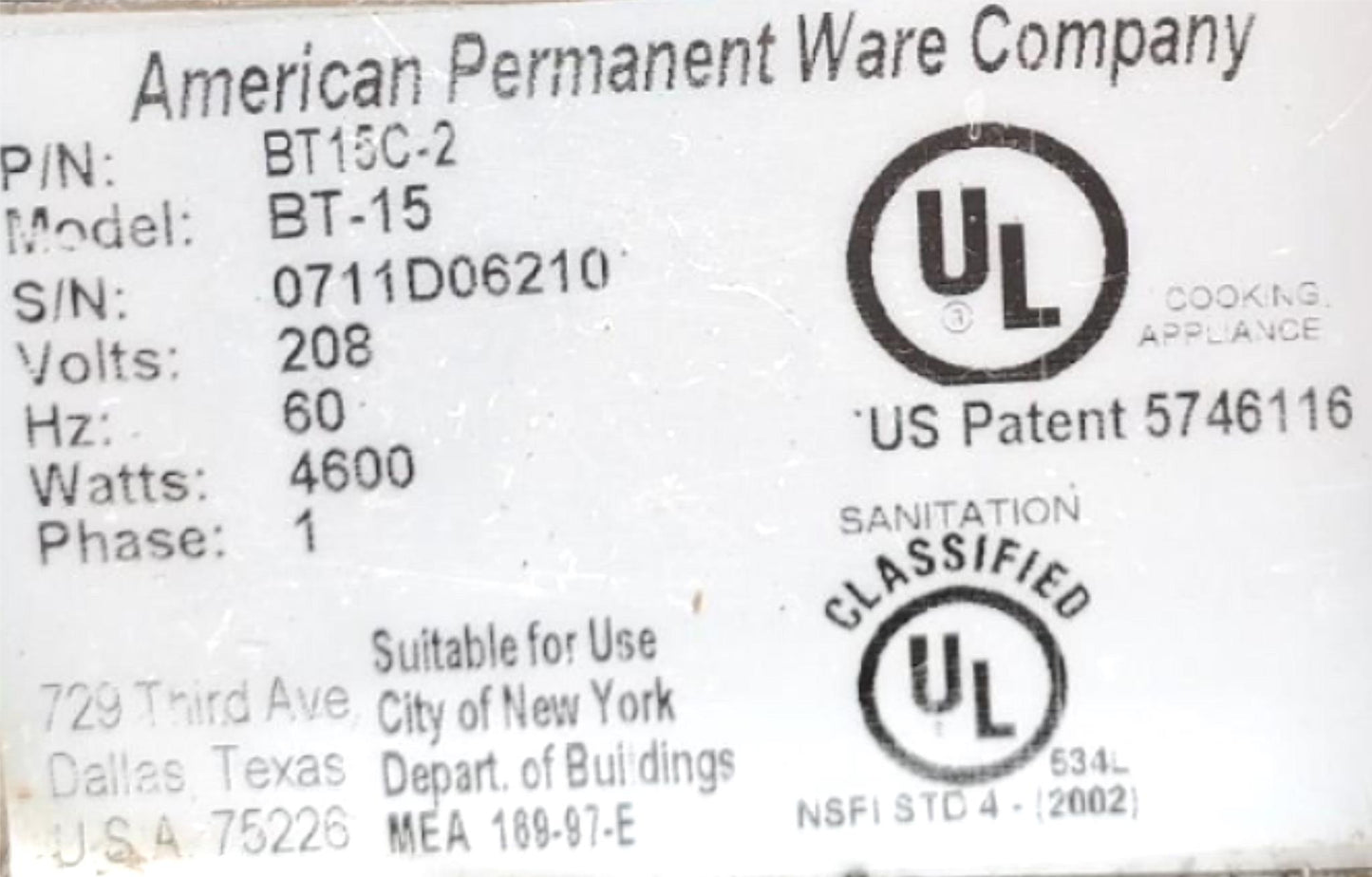 APW WYOTT BT15 CONVEYOR TOASTER Toast-Qwik® WORKS PERFECTLY WATCH VIDEO FREESHIP
