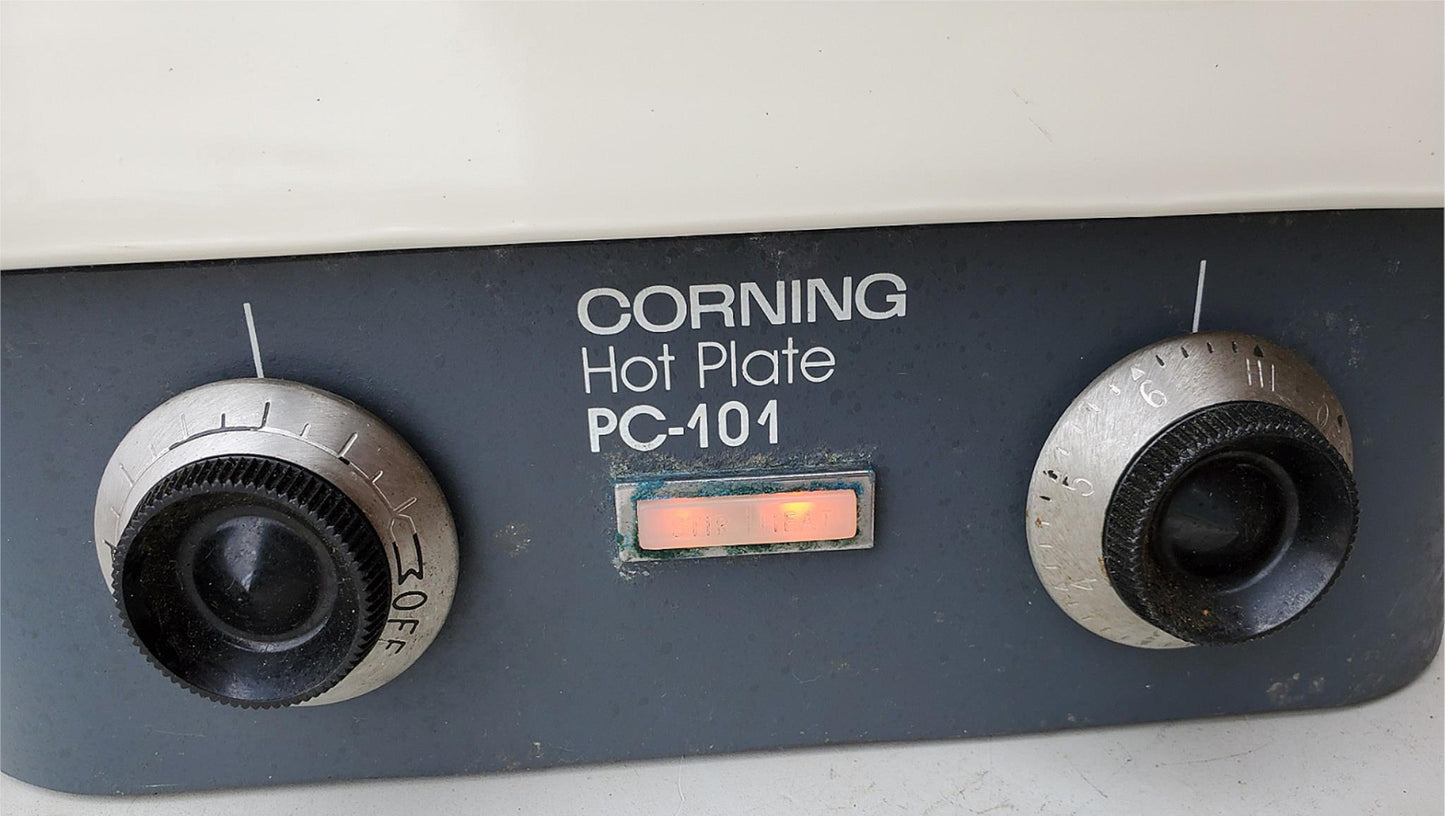 CORNING PC-101 HOTPLATE & MAGNETIC STIRRER 5”x7” 120V AC WATCH VIDEO