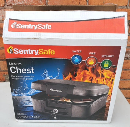 SENTRYSAFE CHW20201 PORTABLE CHEST WATER FIRE PROOF with 1 TUBULAR KEY FREE SHIP