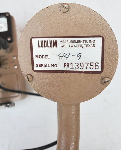 LUDLUM 3 SURVEY METER with 44-9 ALPHA BETA GAMMA RADIATION DETECTOR FREE SHIPPIN