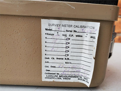 LUDLUM 3 SURVEY METER with 44-9 ALPHA BETA GAMMA RADIATION DETECTOR FREE SHIPPIN