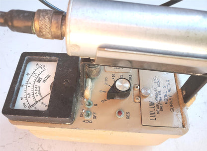 LUDLUM 3 SURVEY METER with 44-9 ALPHA BETA GAMMA RADIATION DETECTOR FREESHIPPING