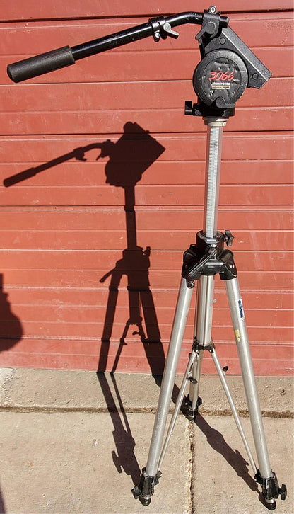 BOGEN MANFROTTO 3066 CINE VIDEO FLUID HEAD QUICK RELEASE & 3068 TRIPOD FREE SHIP