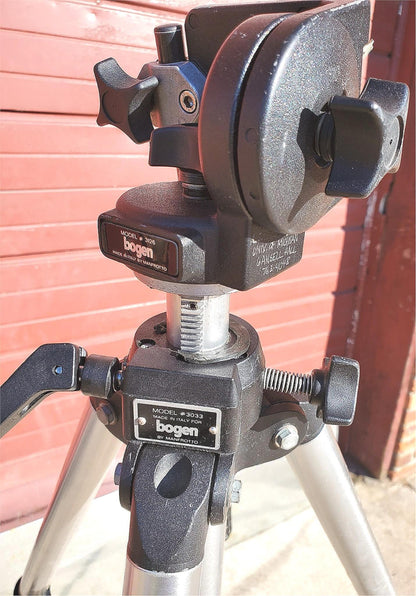 BOGEN MANFROTTO 3126 CINE VIDEO FLUID HEAD + 3033 TRIPOD with CASE FREE SHIPPING