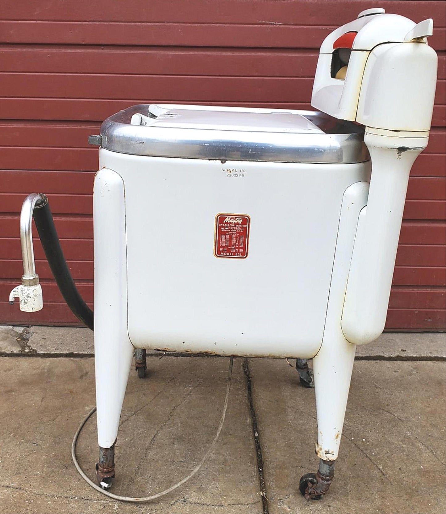 100% WORKING VINTAGE MAYTAG E2L "WRINGER" WASHING MACHINE WATCH VIDEO FREE SHIP