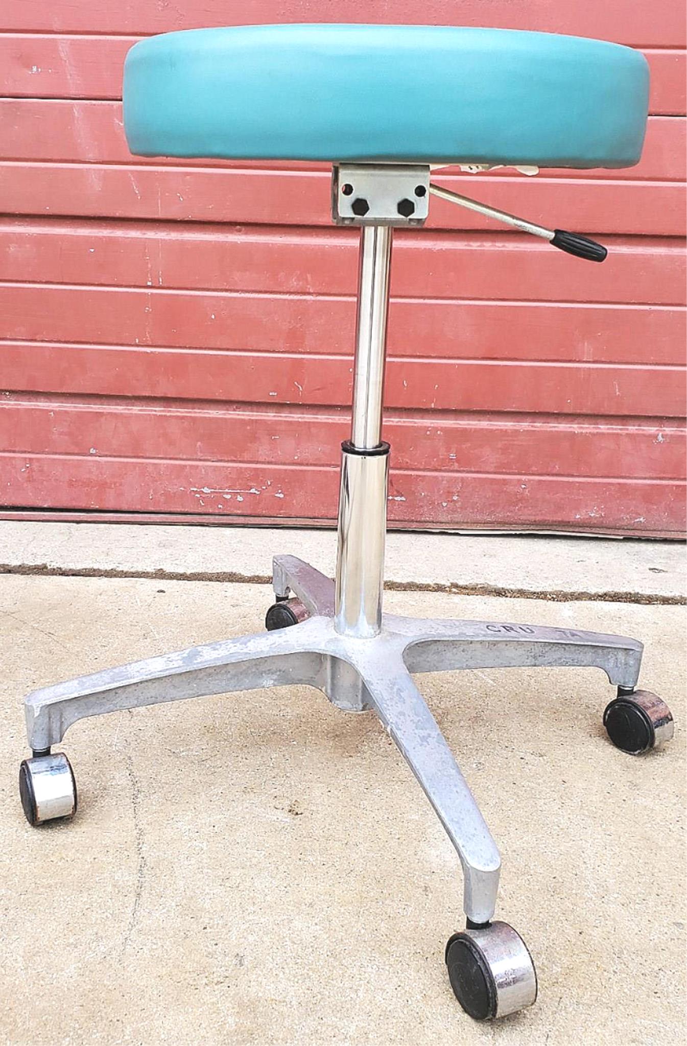 RITTER by MIDMARK ADJUSTABLE MEDICAL DENTAL EXAM AIR LIFT STOOL BLUE FREE SHIP