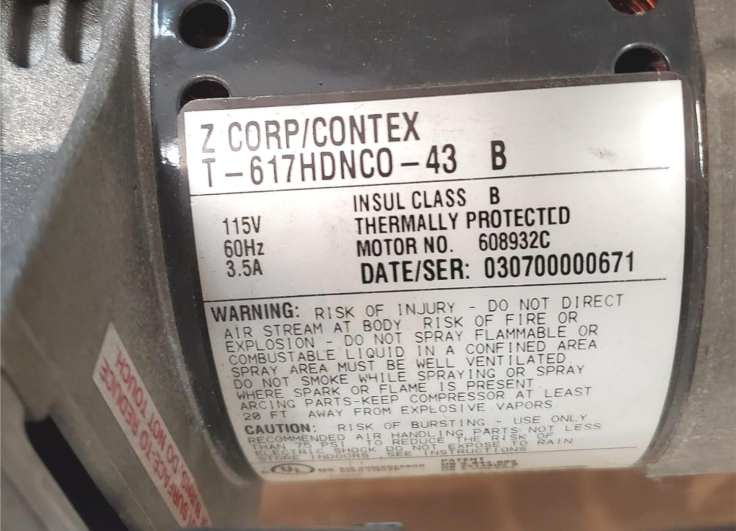 THOMAS T617HDN 125 PSI HUBBELL55S0215 PRESSURE VACUUM PUMP WATCH VIDEO FREE SHIP