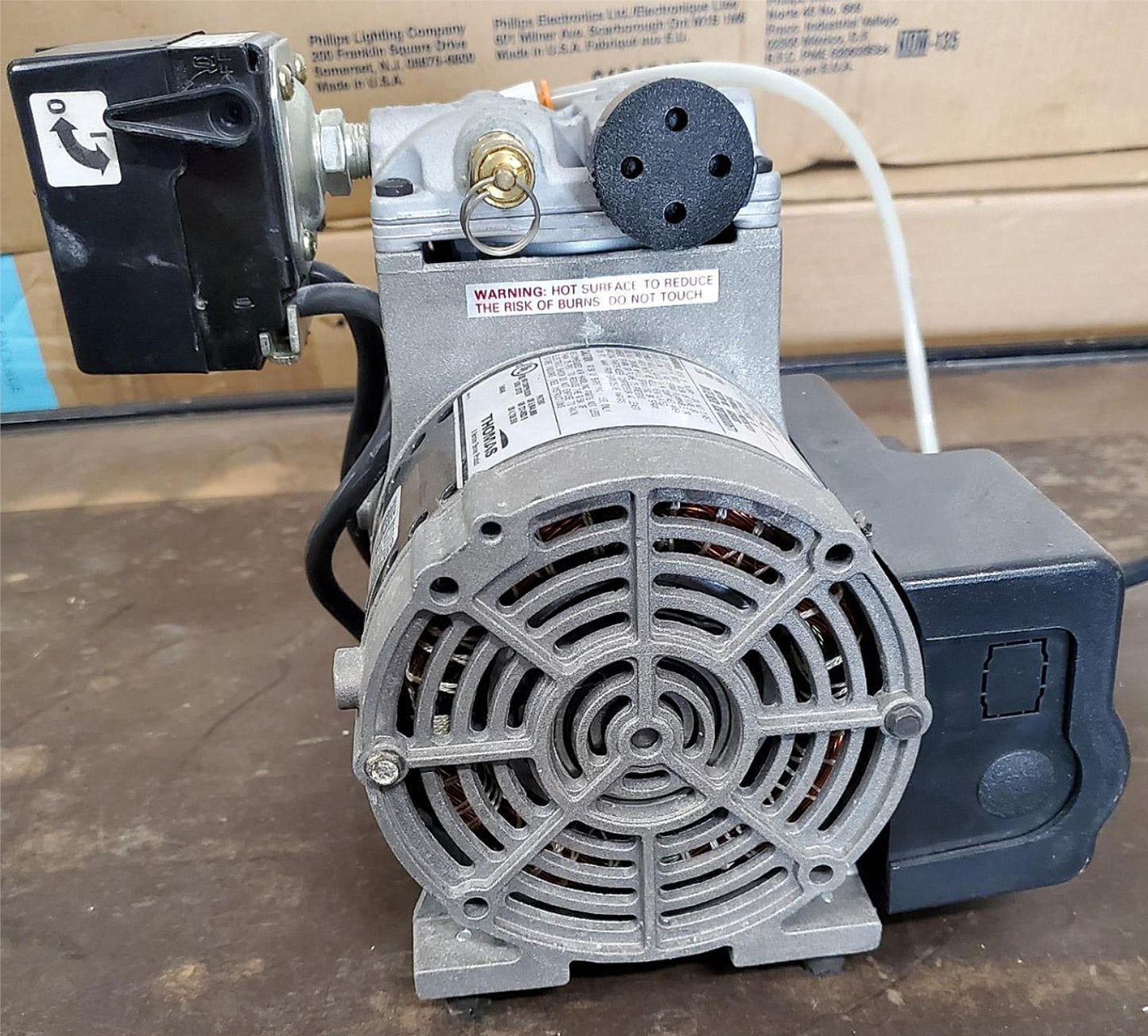 THOMAS T617HDN 125 PSI HUBBELL55S0215 PRESSURE VACUUM PUMP WATCH VIDEO FREE SHIP