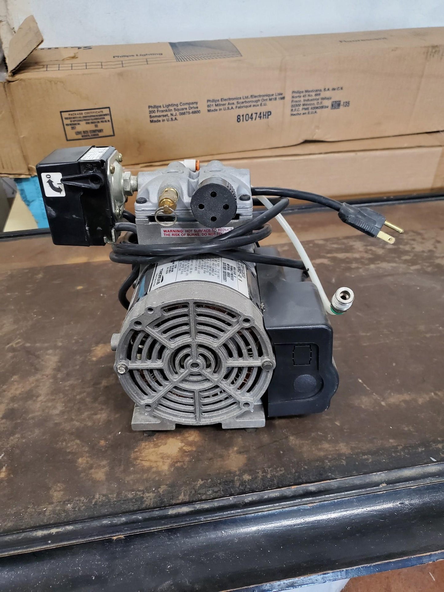 THOMAS T617HDN 125 PSI HUBBELL55S0215 PRESSURE VACUUM PUMP WATCH VIDEO FREE SHIP