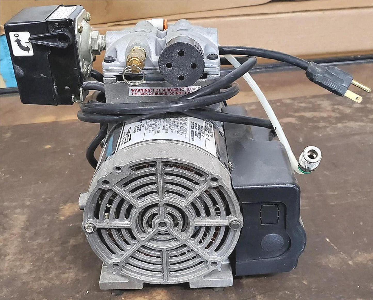 THOMAS T617HDN 125 PSI HUBBELL55S0215 PRESSURE VACUUM PUMP WATCH VIDEO FREE SHIP