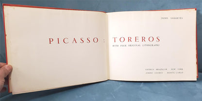 RARE VINTAGE PICASSO TOREROS BOOK 4 ORIGINAL PRINTS by JAIME SABERTES WATCHVIDEO
