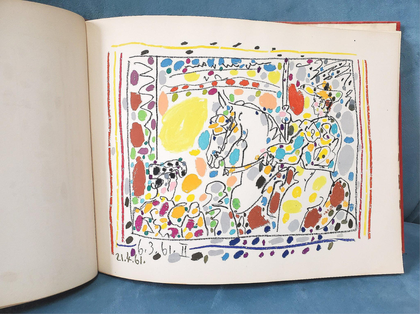 RARE VINTAGE PICASSO TOREROS BOOK 4 ORIGINAL PRINTS by JAIME SABERTES WATCHVIDEO