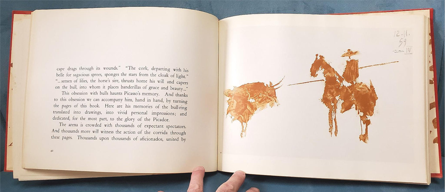 RARE VINTAGE PICASSO TOREROS BOOK 4 ORIGINAL PRINTS by JAIME SABERTES WATCHVIDEO