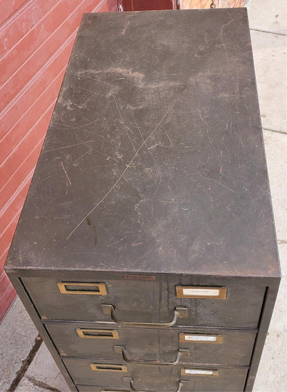 1950's STEELCASE WINE COLLECTIBLE GUN TOOL STORAGE BIN CABINET 7 PULLOUT DRAWERS