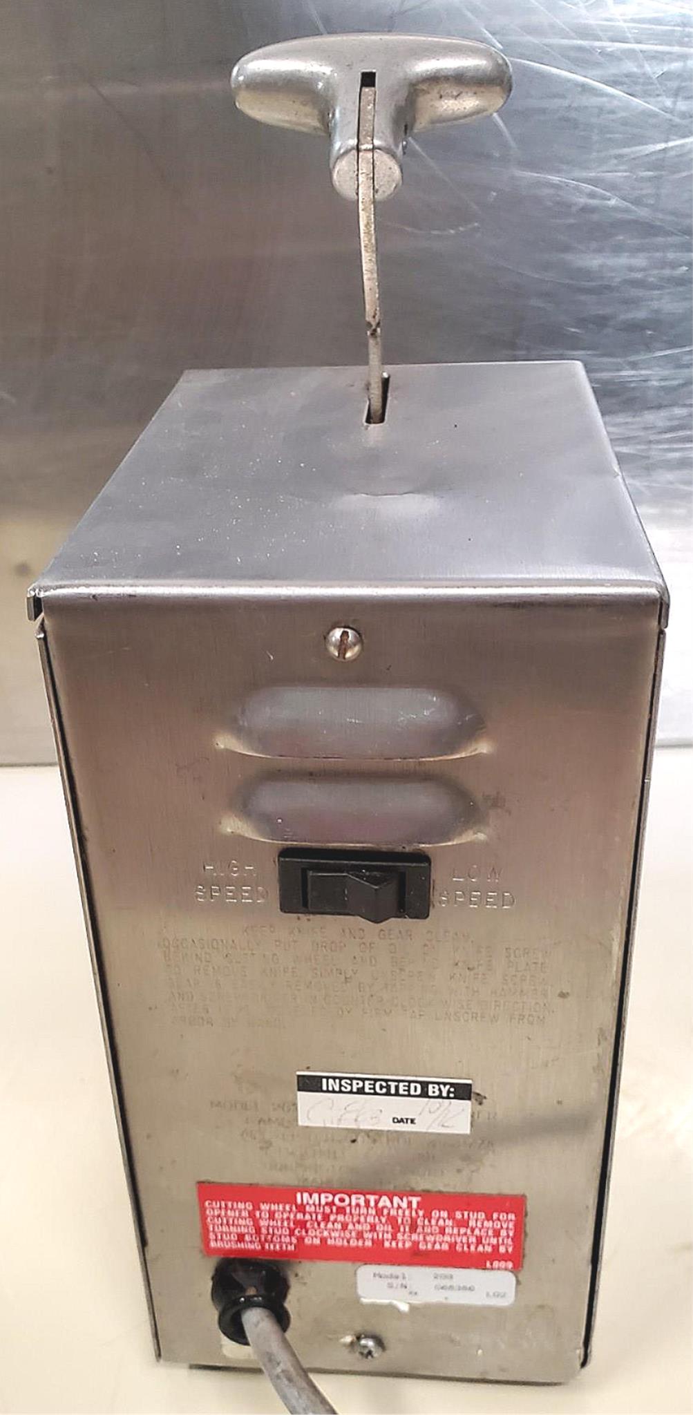 EDLUNG MODEL 203 ELECTRIC 120 Volt COMMERCIAL CAN OPENER FREE SHIP WATCH VIDEO