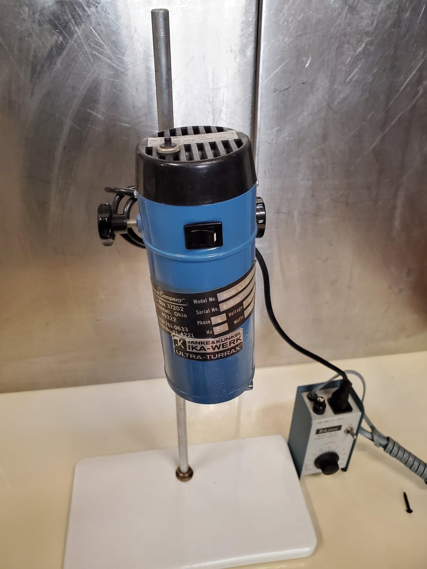 JANKE KUNKEL IKA WERK TURRAX SDT 1810 TEKMAR TISSUMIZER HOMOGENIZER WATCH VIDEO