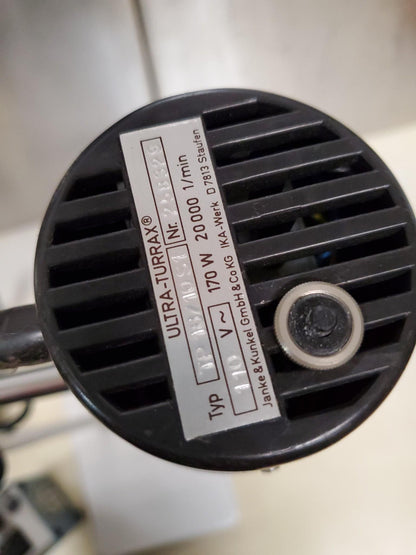 JANKE KUNKEL IKA WERK TURRAX SDT 1810 TEKMAR TISSUMIZER HOMOGENIZER WATCH VIDEO