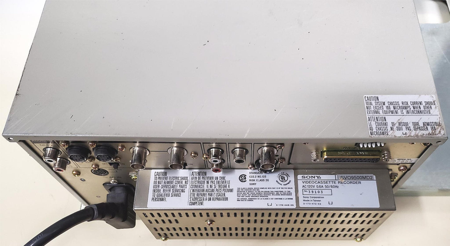 SONY MEDICAL VIDEO CASSETTE RECORDER SVO9500MD2 w/RS-232C WATCH VIDEO FREE SHIP