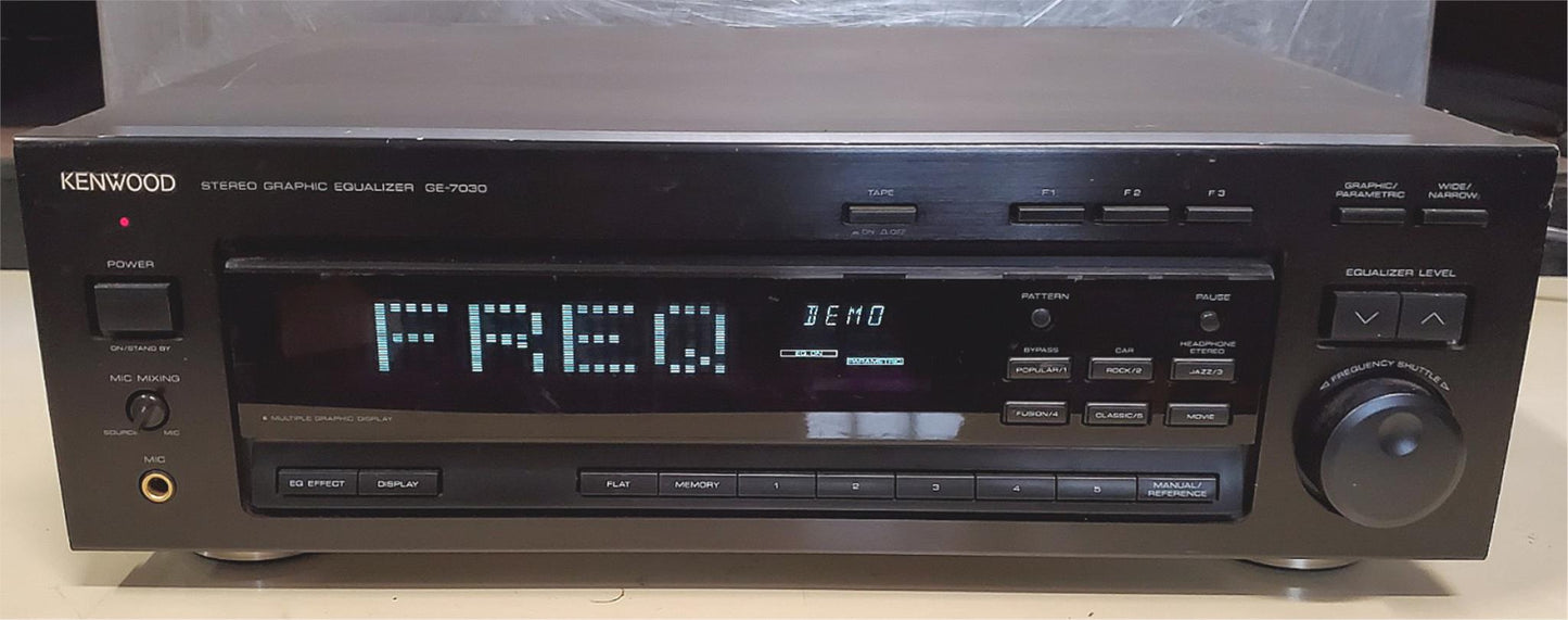 KENWOOD GE-7030 STEREO GRAPHIC EQUALIZER 100% WORKING WATCH VIDEO FREE SHIPPING