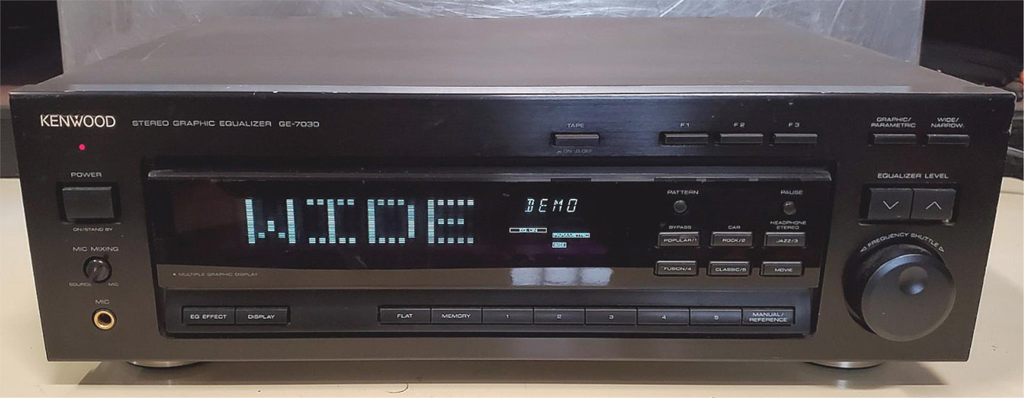 KENWOOD GE-7030 STEREO GRAPHIC EQUALIZER 100% WORKING WATCH VIDEO FREE SHIPPING