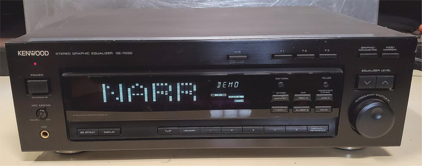 KENWOOD GE-7030 STEREO GRAPHIC EQUALIZER 100% WORKING WATCH VIDEO FREE SHIPPING