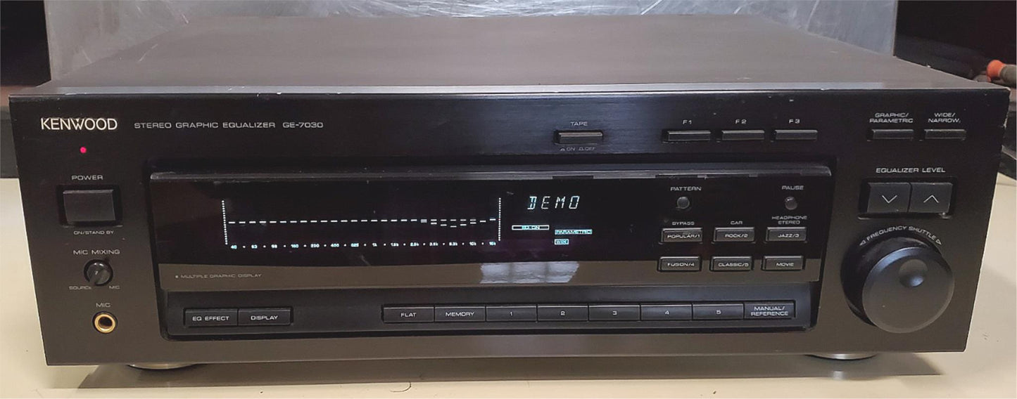 KENWOOD GE-7030 STEREO GRAPHIC EQUALIZER 100% WORKING WATCH VIDEO FREE SHIPPING