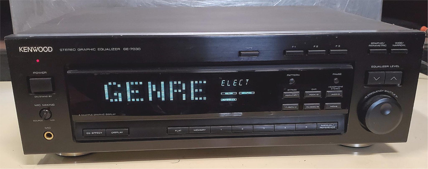 KENWOOD GE-7030 STEREO GRAPHIC EQUALIZER 100% WORKING WATCH VIDEO FREE SHIPPING