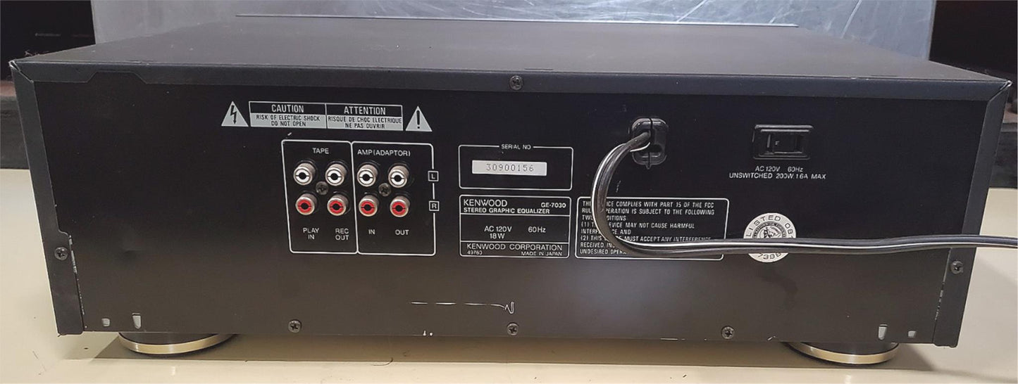 KENWOOD GE-7030 STEREO GRAPHIC EQUALIZER 100% WORKING WATCH VIDEO FREE SHIPPING