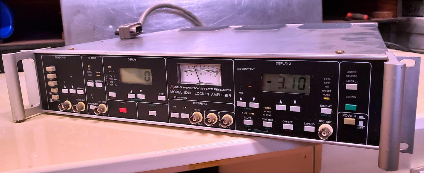 EG&G PRINCETON APPLIED RESEARCH 5210 DUAL PHASE LOCK-IN AMPLIFIER WATCH VIDEO