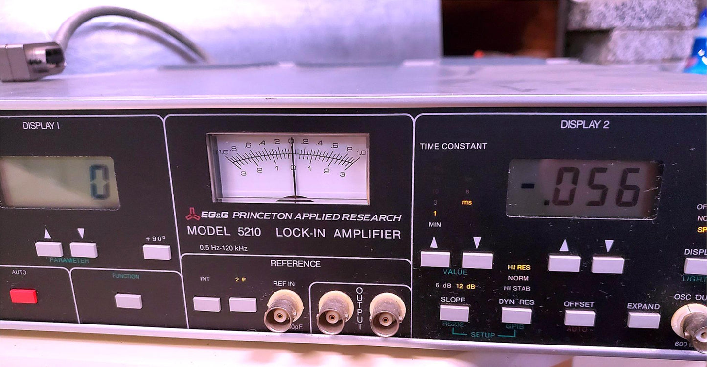 EG&G PRINCETON APPLIED RESEARCH 5210 DUAL PHASE LOCK-IN AMPLIFIER WATCH VIDEO
