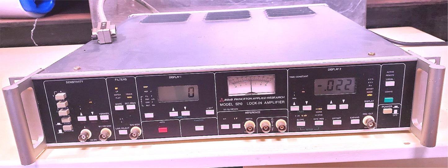 EG&G PRINCETON APPLIED RESEARCH 5210 DUAL PHASE LOCK-IN AMPLIFIER WATCH VIDEO