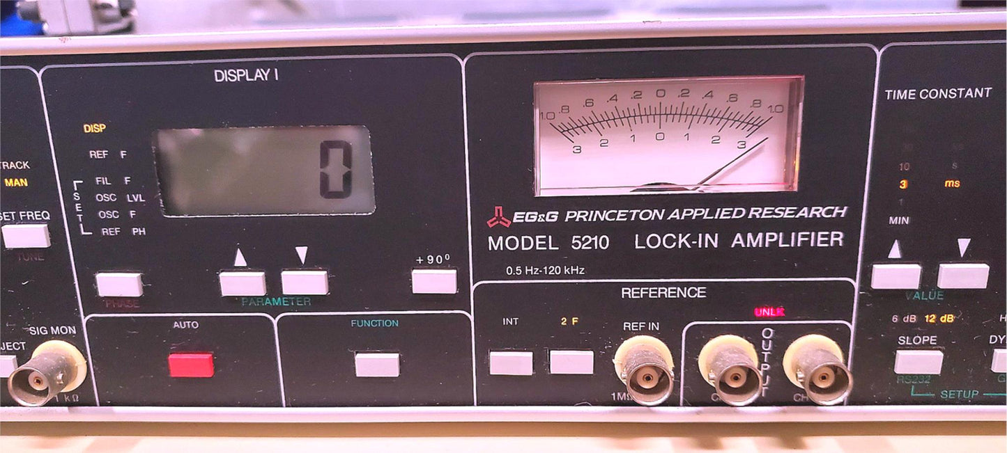 EG&G PRINCETON APPLIED RESEARCH 5210 DUAL PHASE LOCK-IN AMPLIFIER WATCH VIDEO