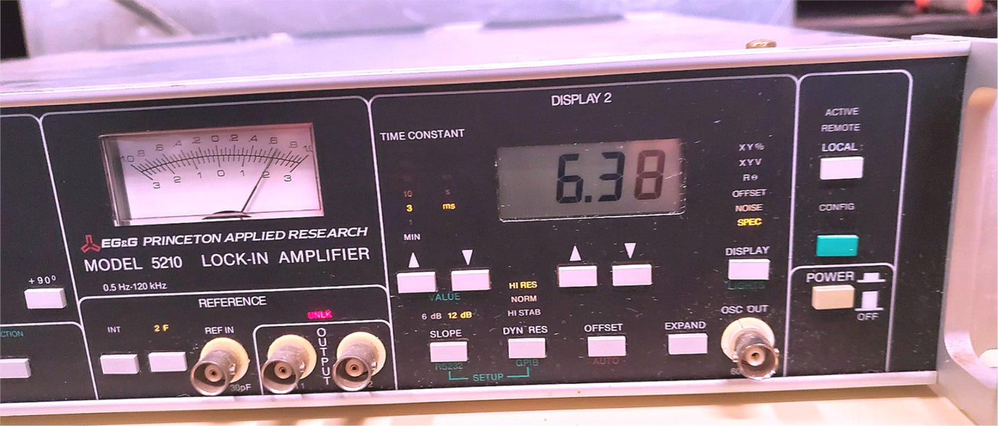EG&G PRINCETON APPLIED RESEARCH 5210 DUAL PHASE LOCK-IN AMPLIFIER WATCH VIDEO