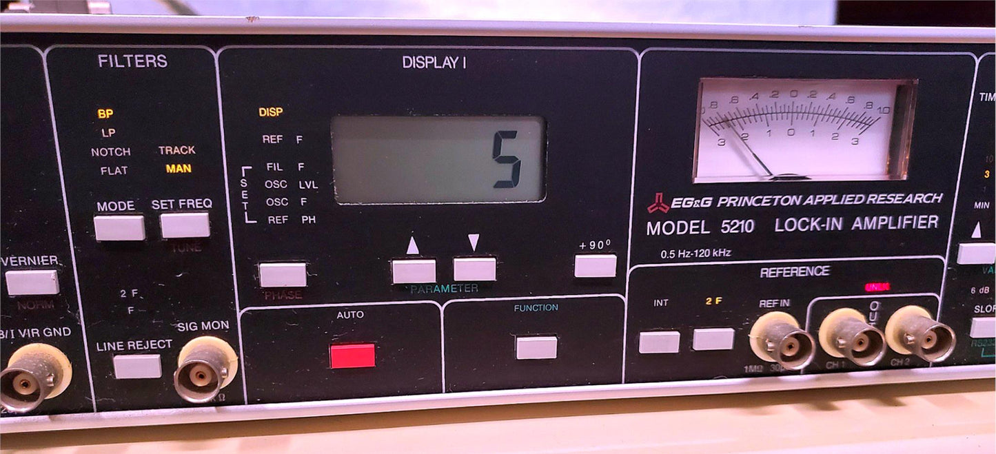 EG&G PRINCETON APPLIED RESEARCH 5210 DUAL PHASE LOCK-IN AMPLIFIER WATCH VIDEO