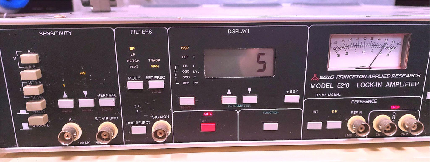 EG&G PRINCETON APPLIED RESEARCH 5210 DUAL PHASE LOCK-IN AMPLIFIER WATCH VIDEO