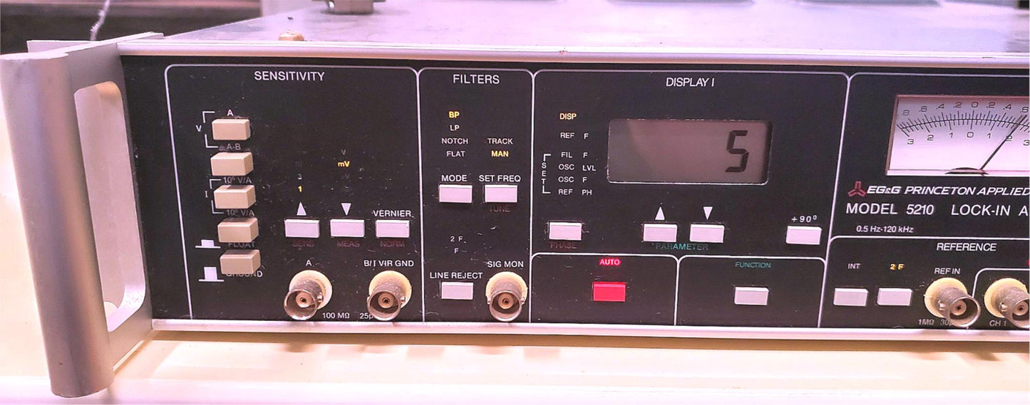 EG&G PRINCETON APPLIED RESEARCH 5210 DUAL PHASE LOCK-IN AMPLIFIER WATCH VIDEO