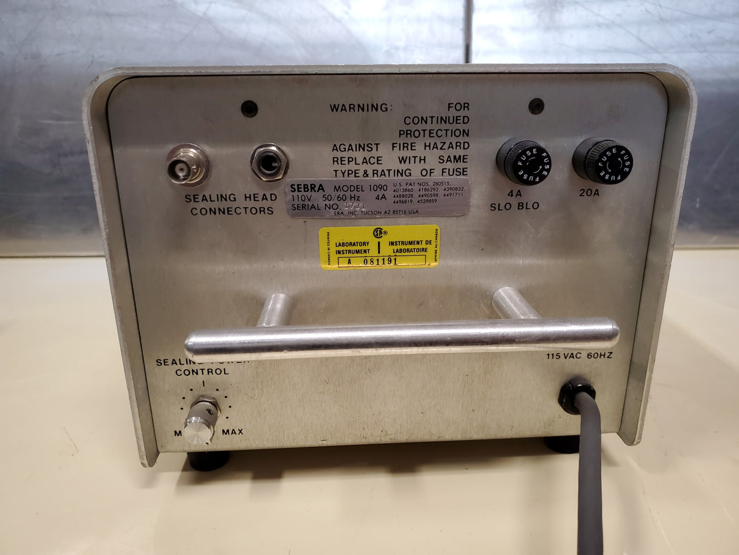 SEBRA 1090 TUBE SEALER SHIPPING