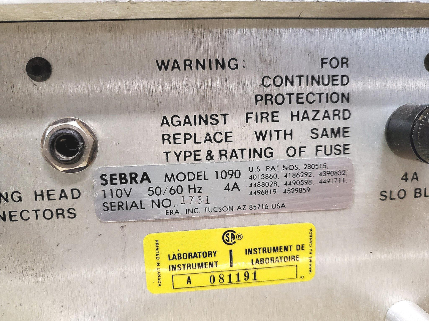 SEBRA 1090 TUBE SEALER SHIPPING