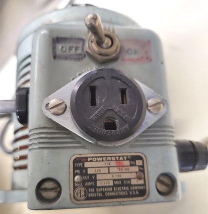 POWERSTAT 116 7.5 AMPS 0-120 or 0-140 VOLTs VARIABLE AUTOTRANSFORMER FREESHIP
