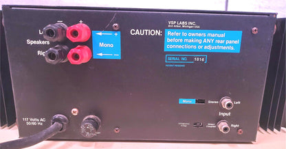 TRANS MOS VSP LABS AMPLIFIER 150 WATTS STEREO 300 WATTS MONO CHANNEL FREE SHIP