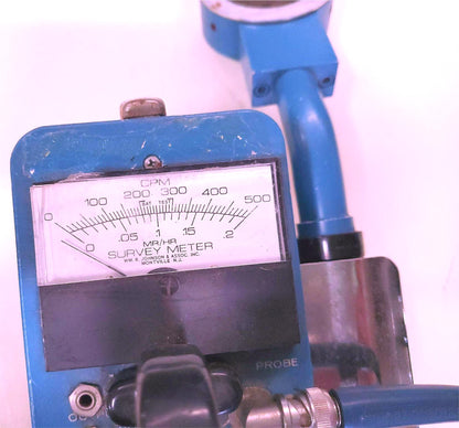 WMB JOHNSON GSM-15 4 RANGE SURVEY METER & HP-265 PROBE GAMMA RADIATION DETECTOR