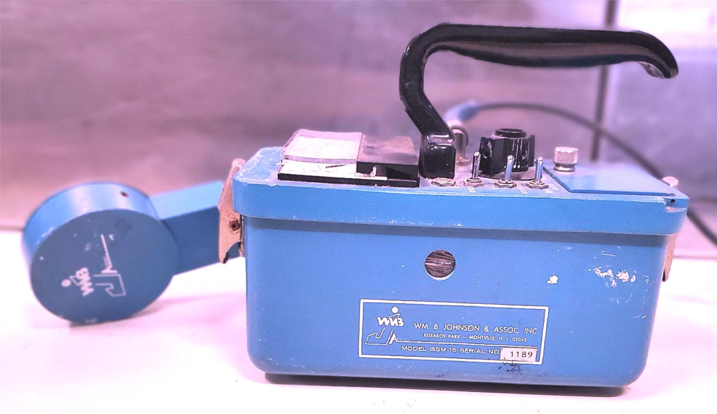 WMB JOHNSON GSM-15 4 RANGE SURVEY METER & HP-265 PROBE GAMMA RADIATION DETECTOR